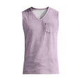 thumbnail image 5 of Men's V-Neck Sleeveless Quick-Dry Sports T-Shirt, Muscle Cotton Shirts, Summer Athletic Casual Basic Tees with Pocket, S, 5 of 8