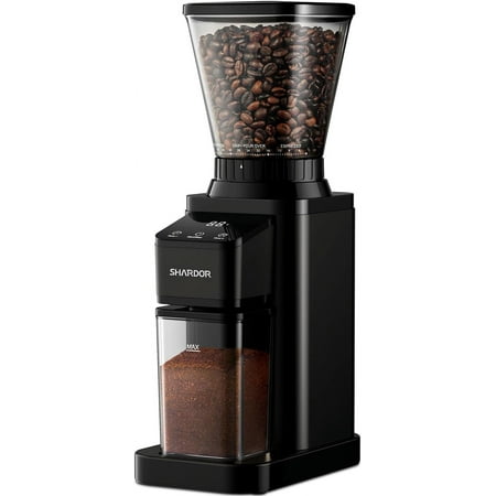 

Conical Burr Coffee Grinder Electric Adjustable Touchscreen Burr Mill with 48 Precise Settings Precision Electronic Timer Anti-static Brushed Stainless Steel