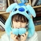 thumbnail image 1 of Lindo juguete con un mechón de gorro de actividad con orejas largas, gorro con bolsa de aire con orejas de conejo, regalo infantil para mujeres en otoño e invierno., 1 of 6