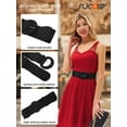 thumbnail image 5 of SUOSDEY Women's Elastic Wide Belt Suede Stretchy Wasit Belt for dresses 2 Pack, 5 of 7