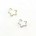 thumbnail image 6 of HOOUN 1pc Star Shape Fake Nose Ring Hoop Septum Rings Stainless Steel Nose Piercing-Gold, 6 of 7