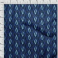 thumbnail image 4 of oneOone Cotton Silk Royal Blue Fabric Ikat Sewing Material Print Fabric By The Yard 42 Inch Wide, 4 of 4