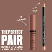 NYX Professional Makeup Butter Gloss, Non-Sticky Lip Gloss, Butterscotch, 0.27 oz