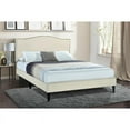 thumbnail image 2 of Arched Back Upholstered King Platform Bed in Beige, 2 of 9