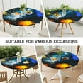 thumbnail image 7 of Starry Night Round Elastic Tablecloth Spill-Proof & Scratch-Resistant for Hosts, 7 of 7