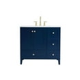 thumbnail image 3 of Elegant Decor Sommerville 36" Steel and Wood Single Bathroom Vanity in Blue, 3 of 8
