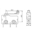 thumbnail image 3 of 10pcs Kw11-3z 5a 250v Micro Switch Microswitch 3 Feet Limit Switch With Wheels, 3 of 4