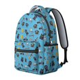 thumbnail image 2 of Police and Megaphone Blue Pattern Backpack for School, Cute School Bag with Adjustable Shoulder Straps and Padded Back, 15.3"x11"x7.1", 2 of 5