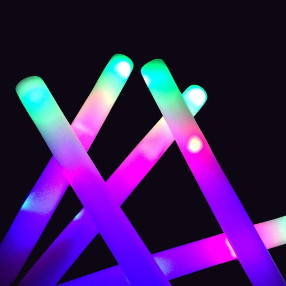 Espuma LED Glow Sticks ColorHome, 24 unidades, con 3 modos de suministro para fiestas
