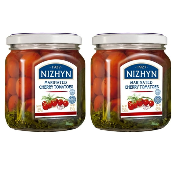 Nizhyn Marinated Cherry Tomatoes 450gr/15.9oz (Pack of 2)