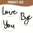 thumbnail image 3 of Hanging Wall Decor,Bye Love You Wooden Script Sign Hallway Home Door Love You Bye Sign Above Door Wood Entryway Decor Door Topper Family Wall Art Modern For Valentine's Decoration With Glue Point, 3 of 7