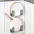 thumbnail image 4 of Cutting Board Holder With Glue, Pots and Pan Lids Rack, Kitchen Countertop Organizer Stand, Wall-Mounted Chopping Board Rack Cutting Board Holder Inside, 4 of 4