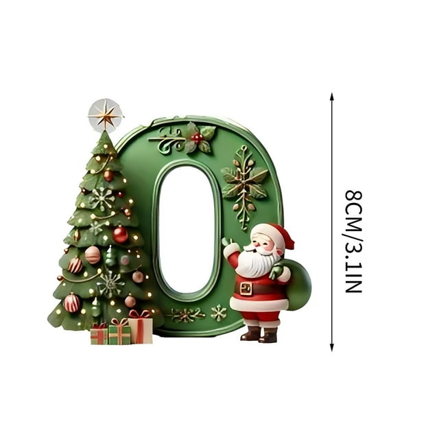 Matoen12 26 Letters Christmas Tree Decoration Pendant Christmas Tree Ornaments Personalized DIY Christmas Ornaments Christmas Decoration Xmas Tree Hanging Decor Feature