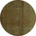 thumbnail image 1 of Ahgly Company Indoor Round Abstract Turquoise Blue Contemporary Area Rugs, 7' Round, 1 of 4
