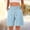 Sky Blue, variant on Cargo Shorts for Women Only Moment Womens Longer Shorts for Summer Chemical Fiber Blends Comfy Cotton Elastic Waist Drawstring Casual Shorts with Pockets Sky Blue,L