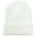 thumbnail image 2 of Plain Beanie (Multiple Colors) - Fluorescent Orange, 2 of 11