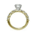 thumbnail image 2 of 1.00 Carat Excellent Round Cut Natural Diamond Unique Solitaire with Accents Ring for Engagement Solid 14K Yellow Gold Size 8.5, 2 of 8