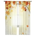 thumbnail image 4 of Autumn Beauty Leaves Yellow Sunshine Window Curtains Living Room Tulle Curtains Kitchen r Kids Room Curtain Window Treatment, 4 of 7