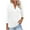 White, variant on Womens Casual V Neck Sweatshirt 3/4 Sleeve Lightweight Pullover Tops Loose Classic Business Work Henley Blouse