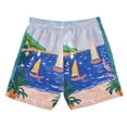 thumbnail image 7 of FORMRS Boys Swim Trunks Quick Dry Mesh Liner Boardshorts Sizes XS-XL, Green Seaside, 7 of 7