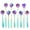 As shown, variant on JWDX Cooking Utensils Clearance, Flower Spoon Set 8Pcs Stainless Teaspoon Rainbow Color for Coffee Tea Mixing Sugar Ice Stir Bar Spoons 8 Diffient Pattern Colorful Cutlery Set Kitchen Tool Gif