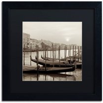Trademark Fine Art "Venezia 11" Canvas Art by Alan Blaustein, Black Matte, Black Frame
