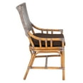 thumbnail image 4 of SAFAVIEH Donatella Rattan Chairs, Brown White Wash/Brown Legs/Dark Brown Cushion (22 in. W x 24 in. D x 37 in. H), 4 of 7