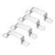 thumbnail image 1 of Uxcell 4 piezas de soporte de conector en forma de U 2"x1" abrazadera de tubo cuadrado de acero al carbono, hebilla de tubo cuadrado para manguera de tubería, cable, piezas automotrices, plateado, 1 of 6