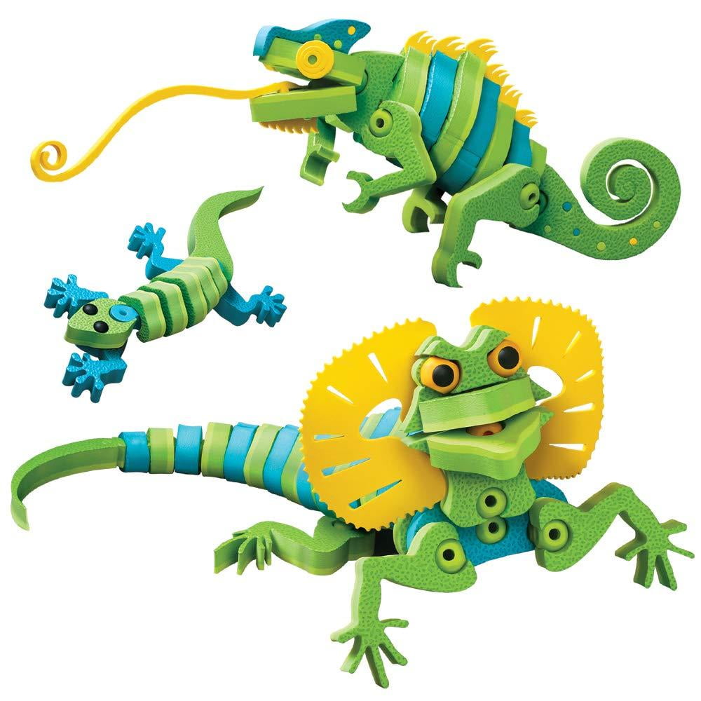 Bloco Toys Lizards & Chameleons STEM Toy Gecko, Reptiles Creatures
