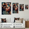 thumbnail image 4 of Designart Loving Couple Kissing Floral Design V Canvas Wall Art, 4 of 5