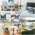 thumbnail image 6 of Abstract Mottled Texture Outdoor Pillow Covers Pack of 2 Blue Gary Stitching Waterproof Throw Pillow Covers Decorative Cushion Cases for Patio Garden Tent Balcony Couch 20x20 inch, 6 of 8