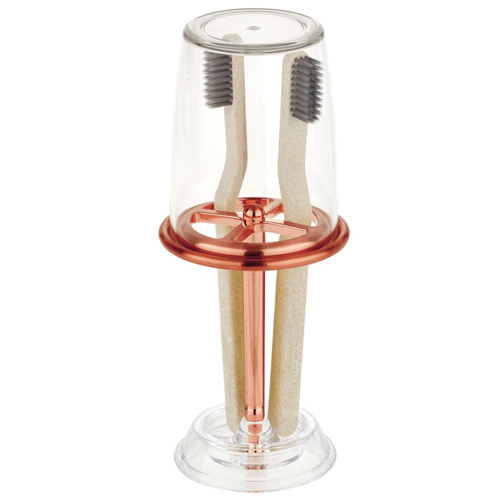 mDesign Compact Decorative Plastic Bathroom Vanity Countertop