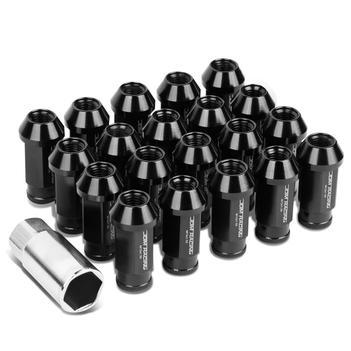 16 Alloy Wheel Bolts Black 12x1.5 Nuts for Vauxhall Signum 03-08 