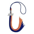 thumbnail image 2 of Endea Graduation Royal Blue/Orange Graduation Tassel with Silver Date Drop, 2 of 11