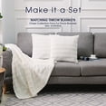 thumbnail image 3 of Cheer Collection Faux Fur Throw Pillows - Set of 2 Decorative Couch Pillows - 18" x 18" - White, 3 of 6