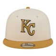 thumbnail image 2 of Men's New Era Light Beige/Khaki Kansas City Royals Two-Tone Color Pack 9FIFTY Snapback Hat, 2 of 5