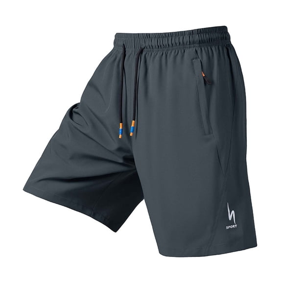 KHONTS Men's Cool Athletic Running Shorts Quick Dry Workout Shorts Lightweight Sports Gym Basketball Tennis Hiking Short Pants Grey XL