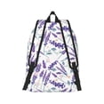 thumbnail image 3 of Daiia Lavender Flowers Vintage Canvas Backpack for Men and Women ,Hiking Backpack,Travel Laptop Bag for School,Large Capacity Backpack, 3 of 8
