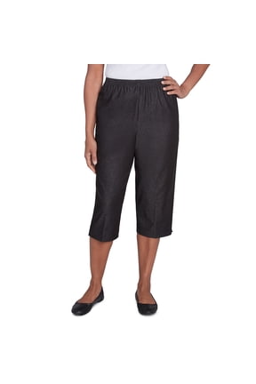 Womens Petite Relaxed Fit Denim Capri