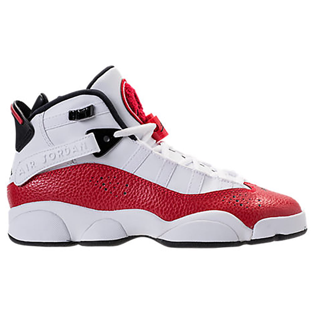 323419-120: Jordan 6 Rings White/Black Gym Red Sneakers (7 M Big Kid) - Walmart.com