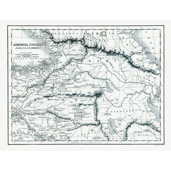 Historic Map - Armenia Colchis Albania Iberia Asia - Oxford 1828 - 30.04 x 23 - Vintage Wall Art