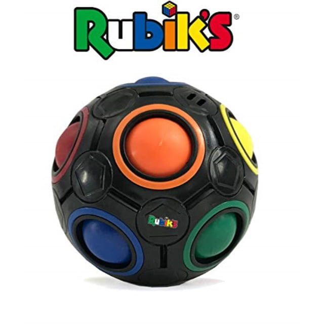 Memory Black Rubiks Cube Rainbow Ball Color Matching Puzzle Critical Thinking & Problem Solving Skills Develop Hands-On Fun Addictive Educational Toy Gift for Adults & 4+ Kids 