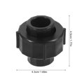 thumbnail image 2 of WHAMVOX 8pcs Pipe Union Fittings Water Pipe Fitting Black PE Water Flow Control, 2 of 6