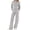 D-Gray, variant on Outfit Sets for Women Fall Winter 2 Piece Sets Casual Tracksuit Long Sleeve Zip Up Tops and Wide Leg Pants Lounge Sets