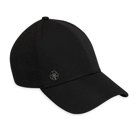 Gaiam Wander Breathable Geo Hat, Black, Adjustable Size for Adults, Fitness/Baseball Hat, ages 18 and up