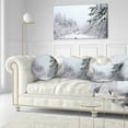 thumbnail image 3 of Designart Frosted Forest Trail in Fall - Landscape Photo Throw Pillow - 12x20, 3 of 5