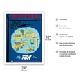 thumbnail image 2 of Montreal Canada - The Paris of North America - Fly TCA (Trans-Canada Air Lines) - Vintage Airline Travel Poster by Jacques Le Flaguais c.1952 - Fine Art Matte Paper Print (Unframed) 24x32in, 2 of 4