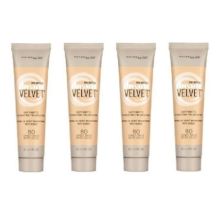 60 Matte - Maybelline Dream Velvet Soft Matte Hydrating Foundation, #60 Sandy Beige (Pack of 4)
