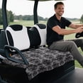 thumbnail image 4 of Yuyamidu Skull Golf Cart Seat Covers with Front Pockets Rose Golf Cart Seat Towel Blanket for 2 Passenger Universal Club Car Accessories Non-Slip and Anti-Hot, Gray, 4 of 7