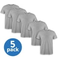 thumbnail image 5 of 5 Pack T Shirts for Men, 100% Cotton Crew Neck Tag Free Young Adult to Mens Shirt, 5 of 6